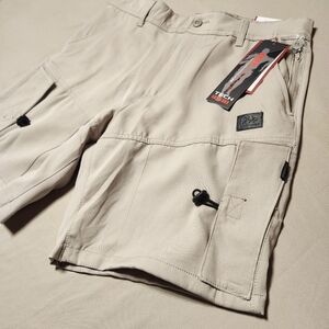 Ring of Fire Tan Cargo Shorts Classic Fit Mens Size 34  NWT
